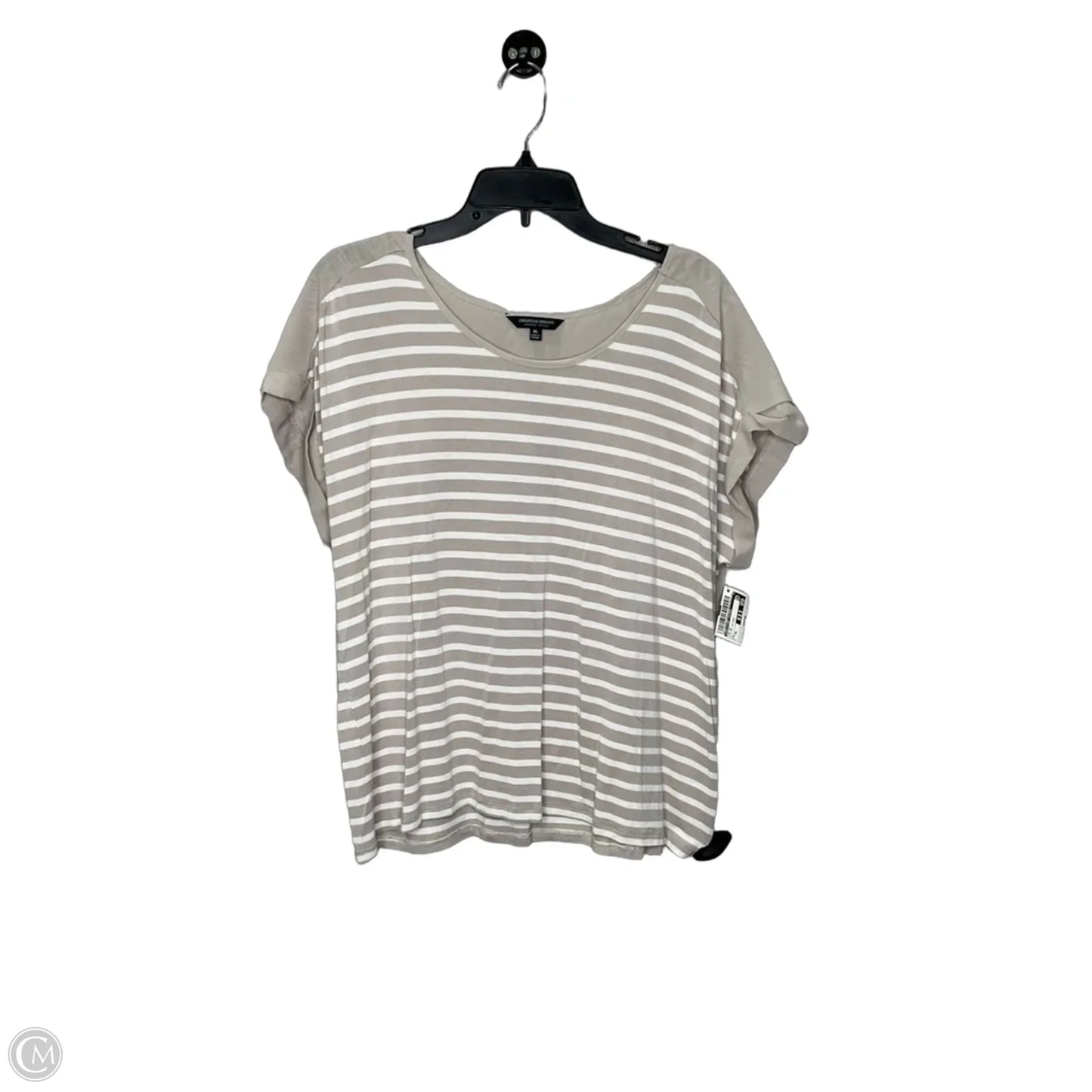 Top Short Sleeve By Christian Siriano In Striped Pattern, Size: Xl