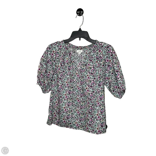 Top Short Sleeve By J. Crew In Floral Print, Size: S