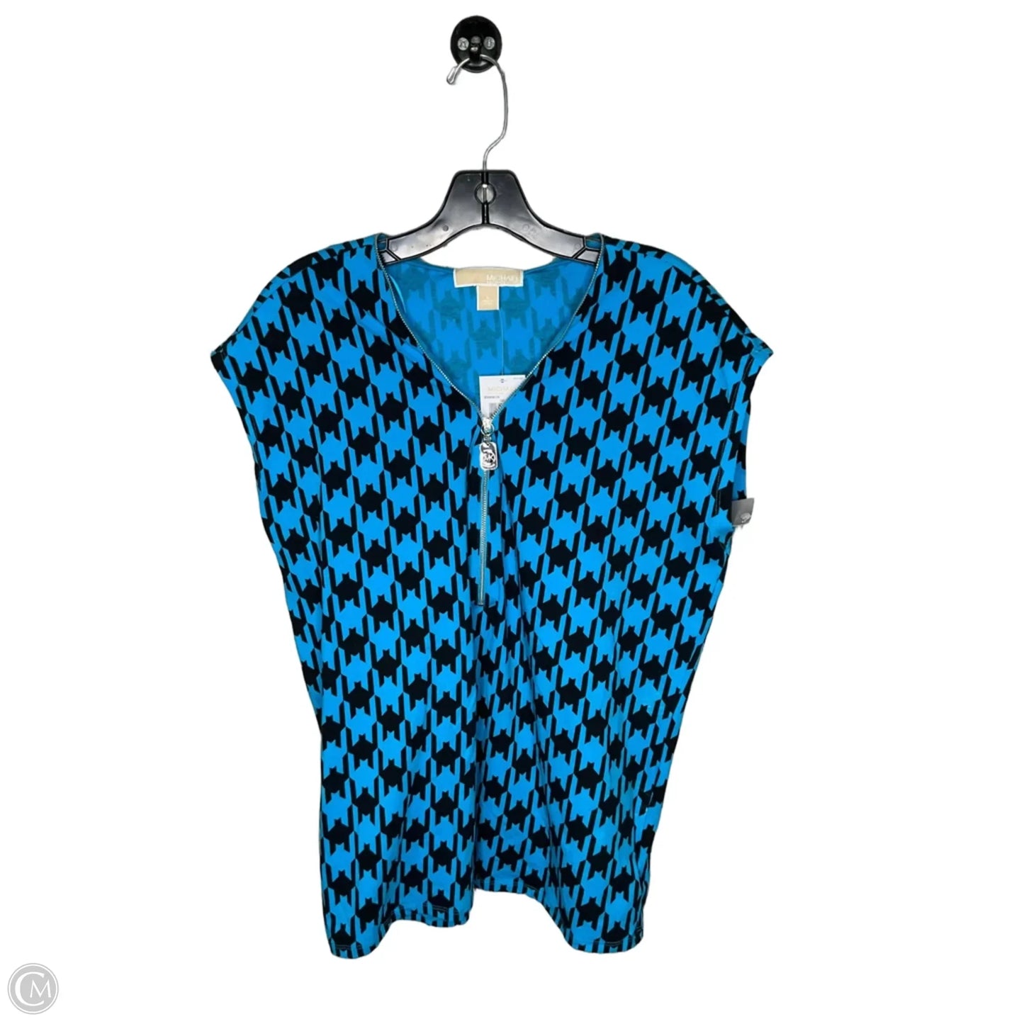 Top Sleeveless By Michael By Michael Kors In Black & Blue, Size: L