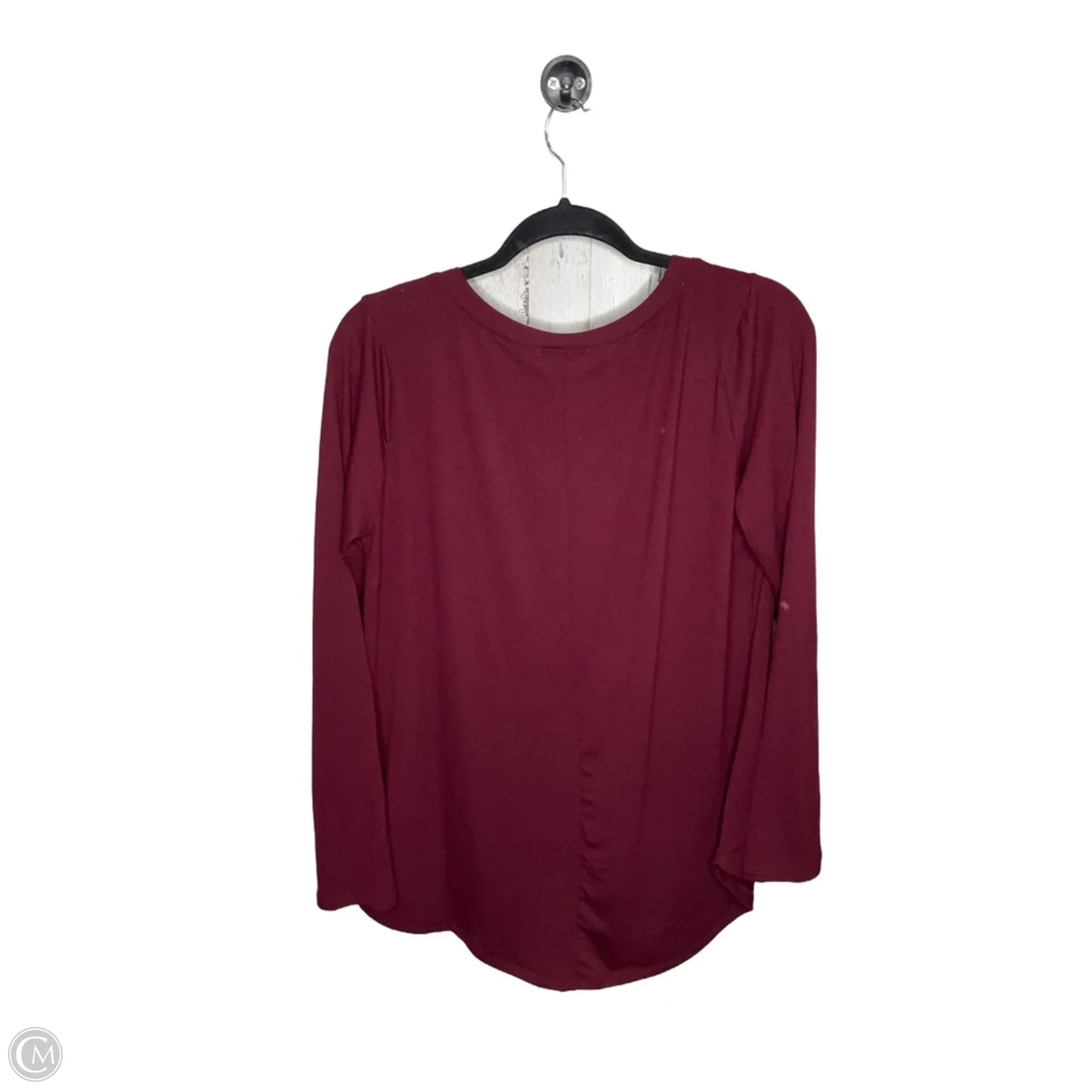 Top Long Sleeve By Zenana In Maroon, Size: L