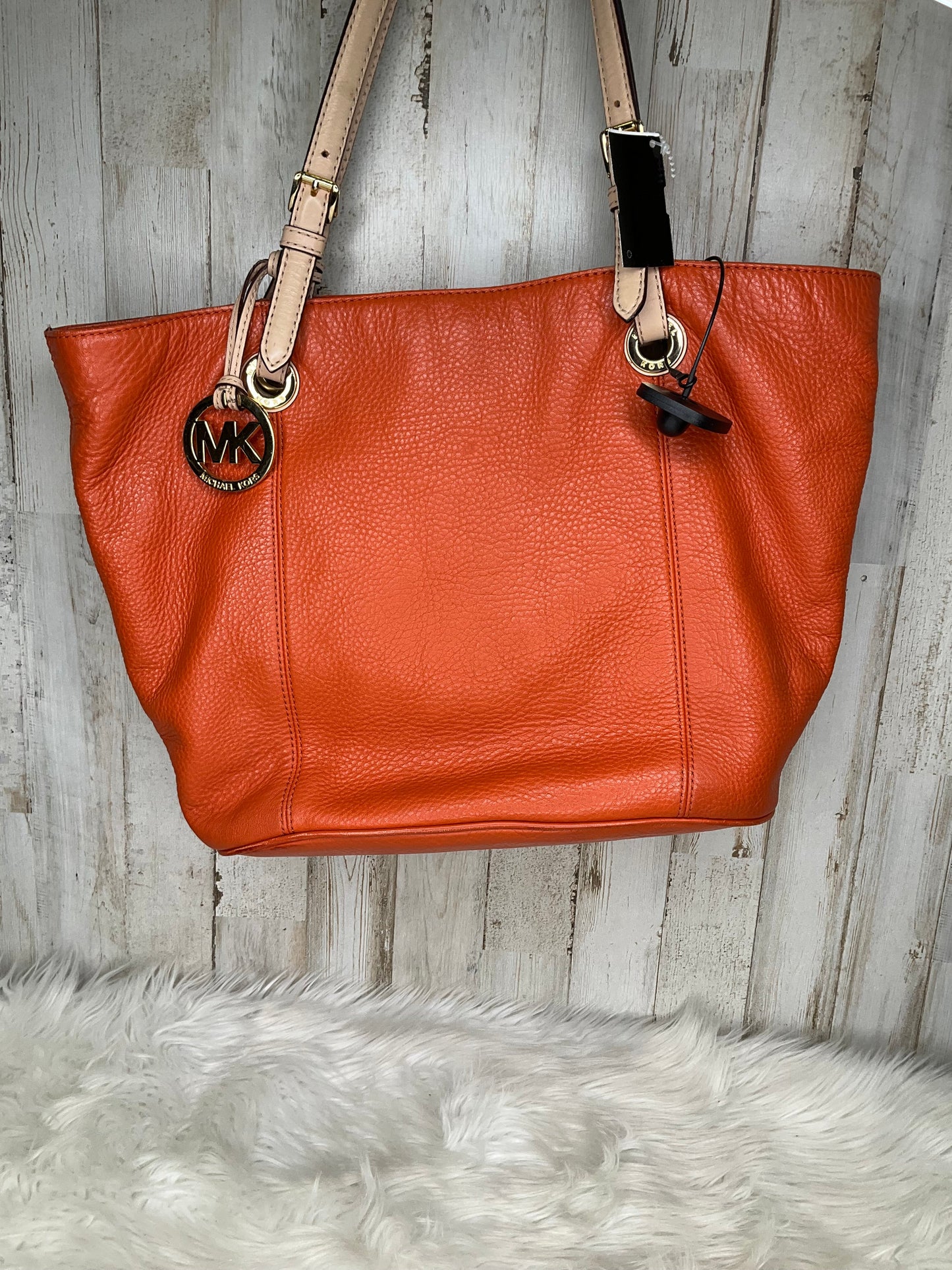 Orange Handbag Designer Michael Kors, Size Medium