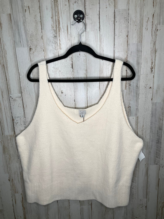 Cream Top Sleeveless A New Day, Size 3x