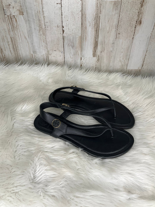 Black Sandals Flats Tory Burch, Size 8.5