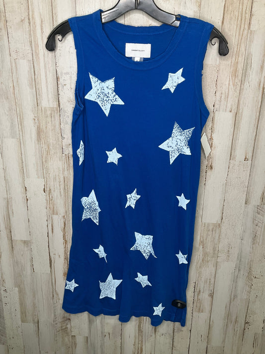 Blue & White Dress Casual Midi Current Elliott, Size 0