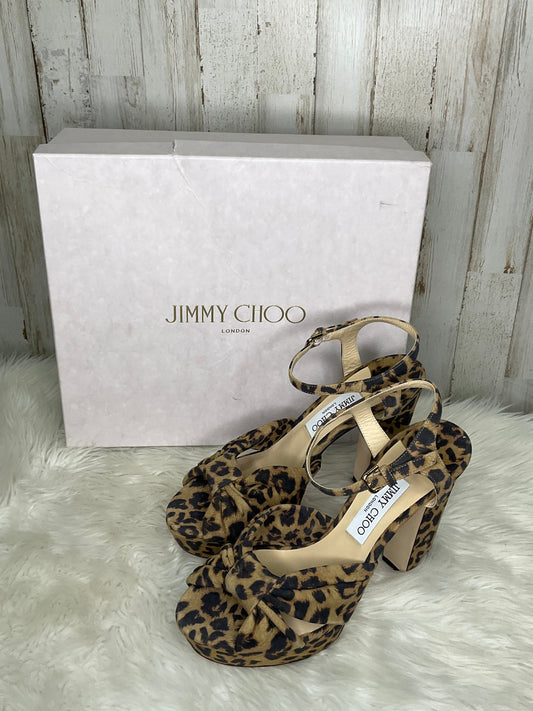 Animal Print Shoes Heels Block Jimmy Choo, Size 10