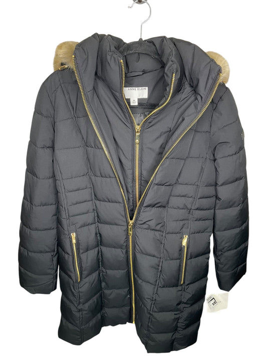 Coat Puffer & Quilted By Anne Klein In Black, Size: M