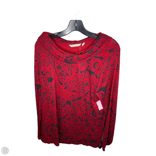 Top Long Sleeve By Soft Surroundings In Red, Size: Xl