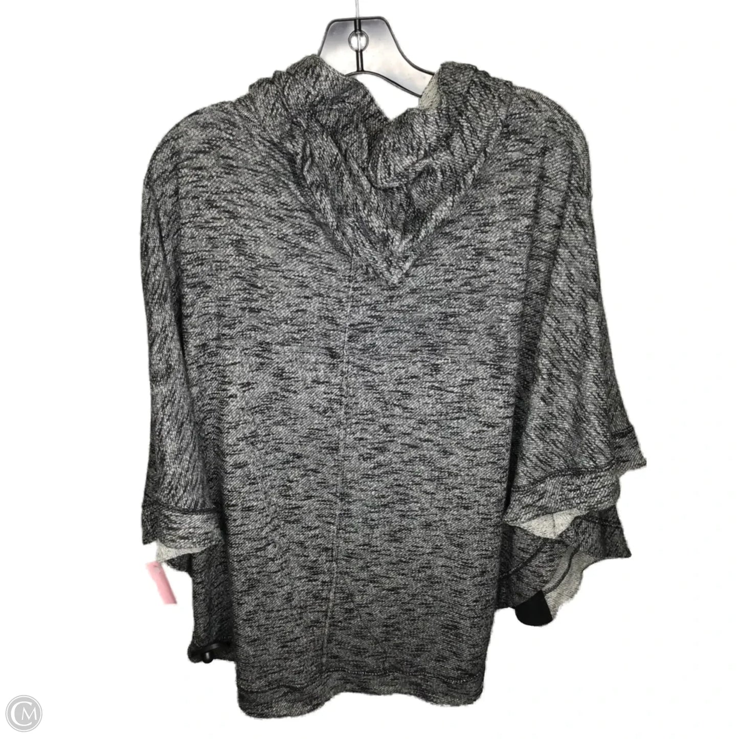 Sweatshirt Hoodie By Anne Klein In Grey, Size: M