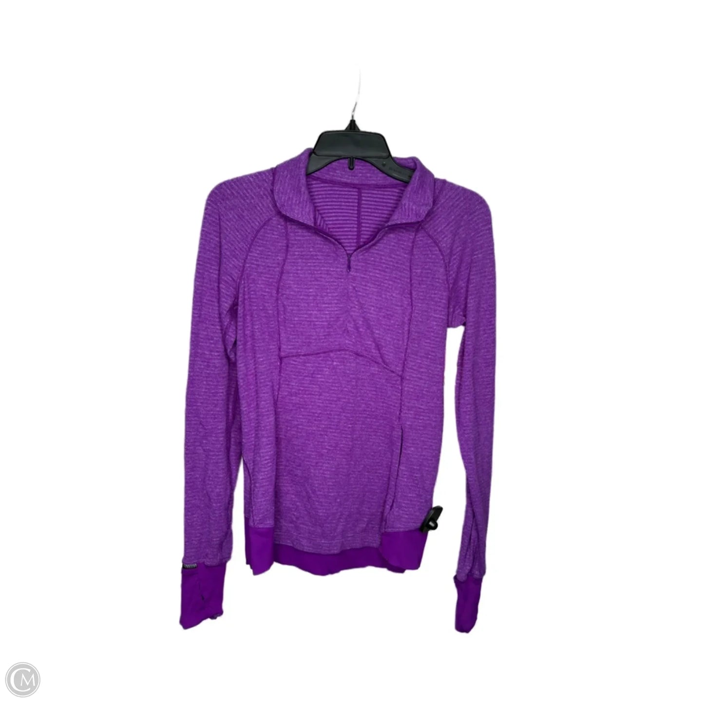 Athletic Top Long Sleeve Collar By Lululemon In Purple, Size: 4