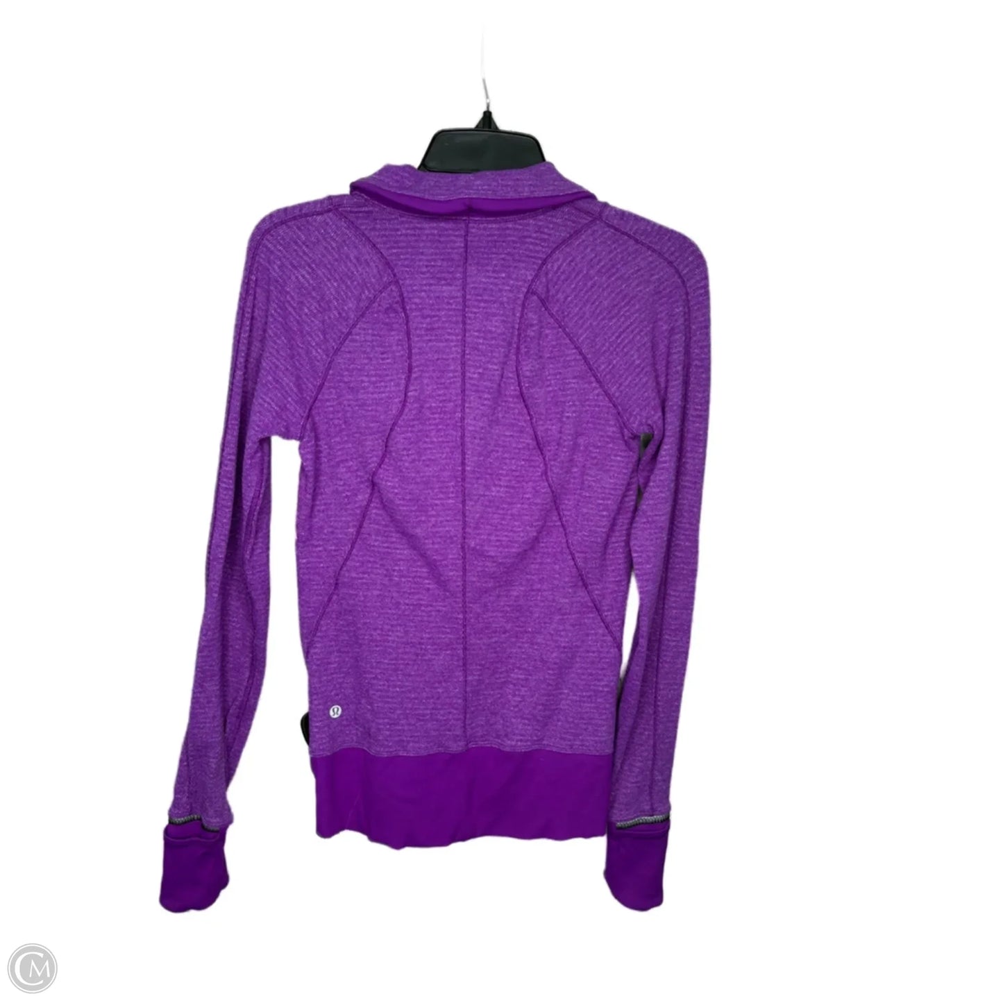 Athletic Top Long Sleeve Collar By Lululemon In Purple, Size: 4