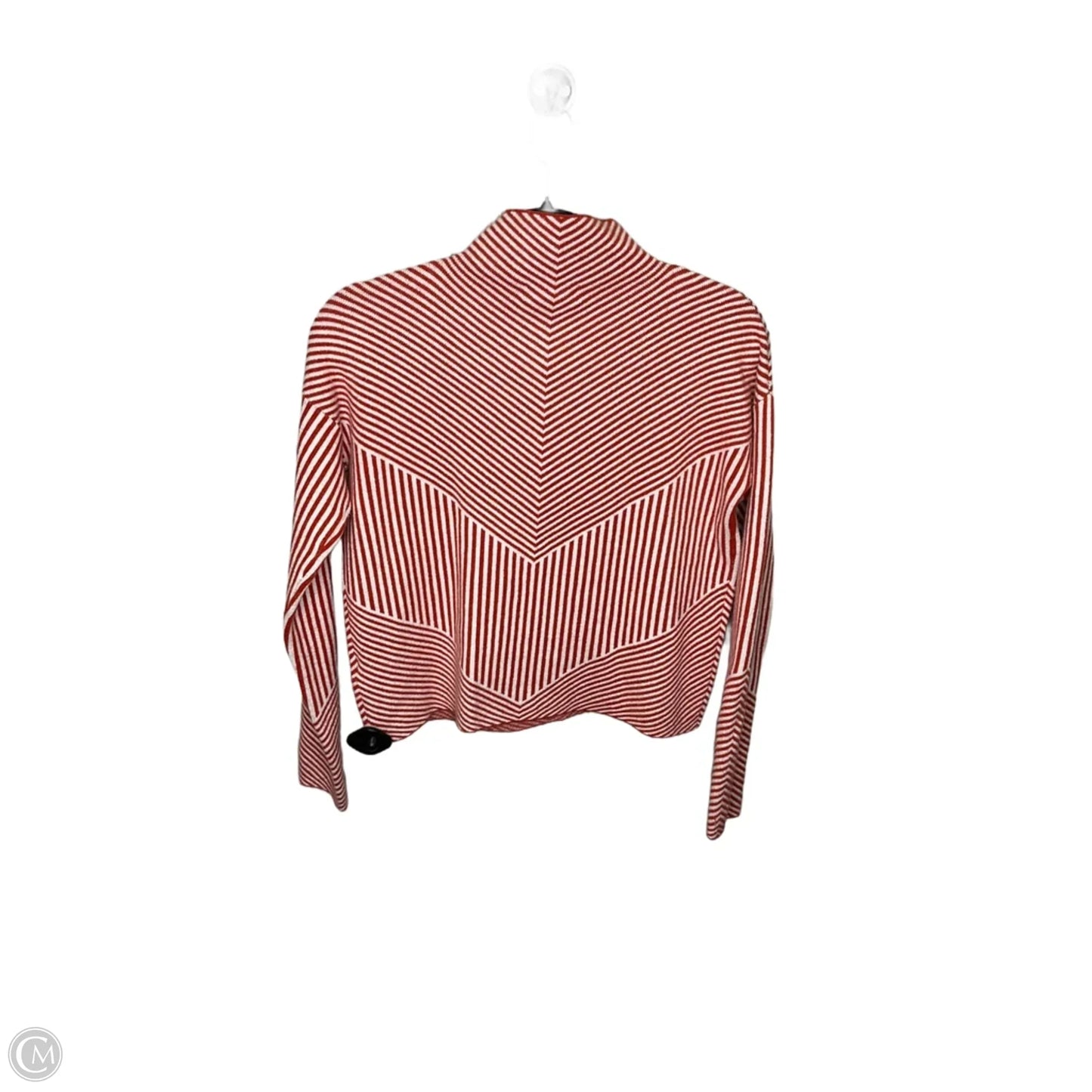 Sweater By Cynthia Rowley In Orange & White, Size: Xs