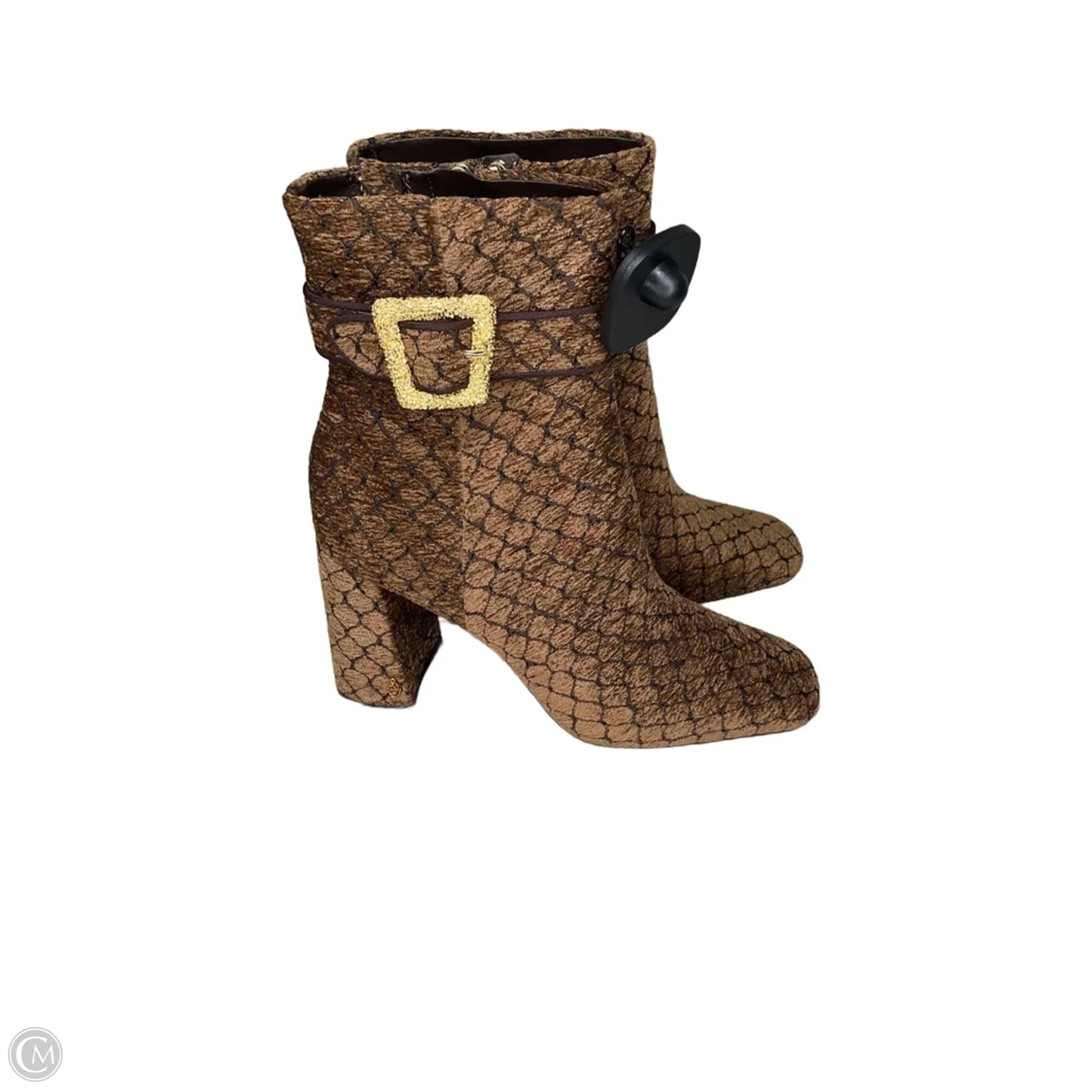 Boots Ankle Heels By Sam Edelman In Brown, Size: 8.5