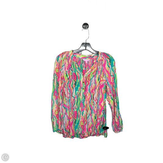 Top Long Sleeve Designer By Lilly Pulitzer In Multi-colored, Size: Xs