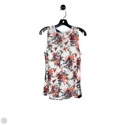 Top Sleeveless By Apt 9 In Floral Print, Size: S