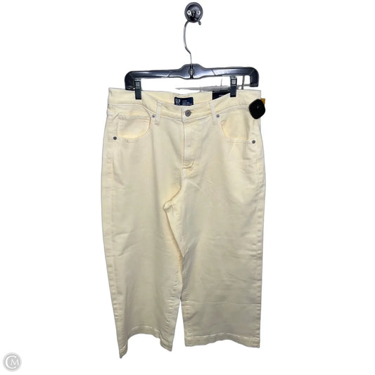 Jeans Cropped By Gap In Yellow, Size: 12