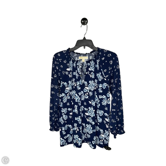Top Long Sleeve Designer By Michael Kors In Blue, Size: L