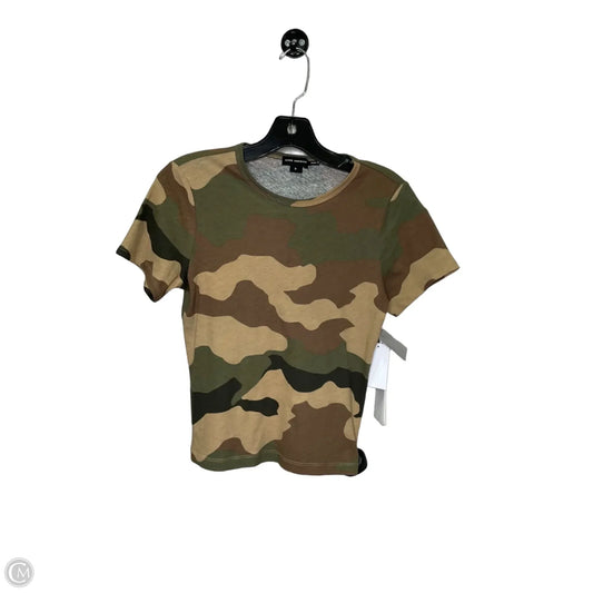 Top Short Sleeve By Good American In Camouflage Print, Size: S