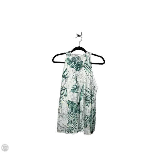 Top Sleeveless By Limited In Green & White, Size: Xl