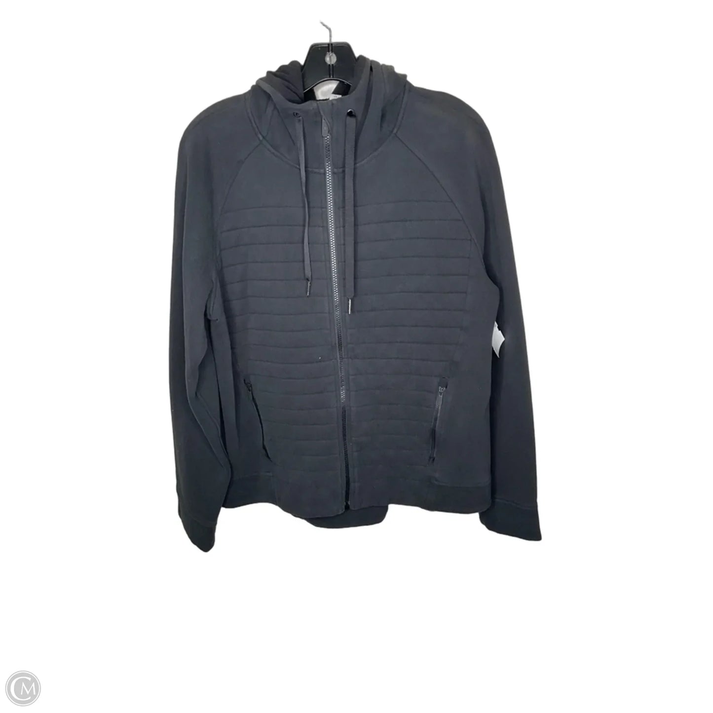 Athletic Jacket By Lululemon In Black, Size: 12