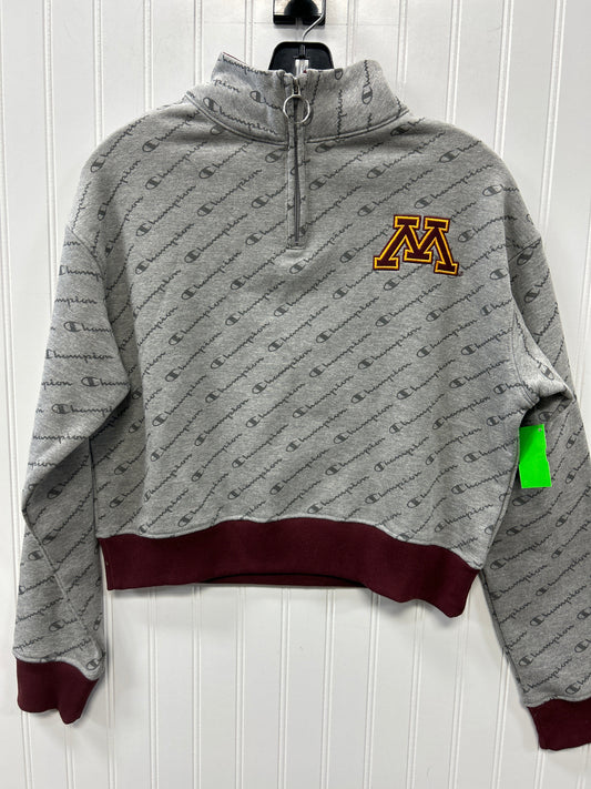 Athletic Top Ls Crewneck By Champion In Grey, Size:S
