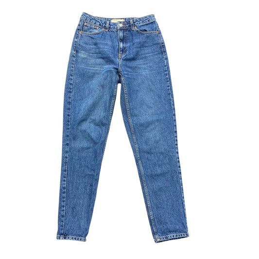 Jeans Straight By Top Shop In Blue Denim, Size:6