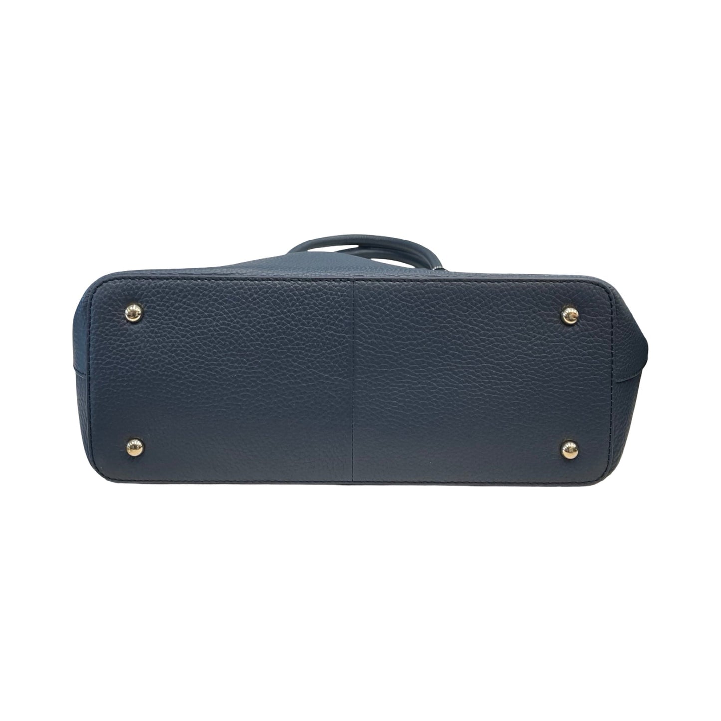 Handbag Leather By Cmc In Navy, Size:Large
