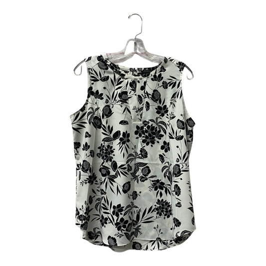 Top Sleeveless By Ann Taylor In Black & White, Size:M