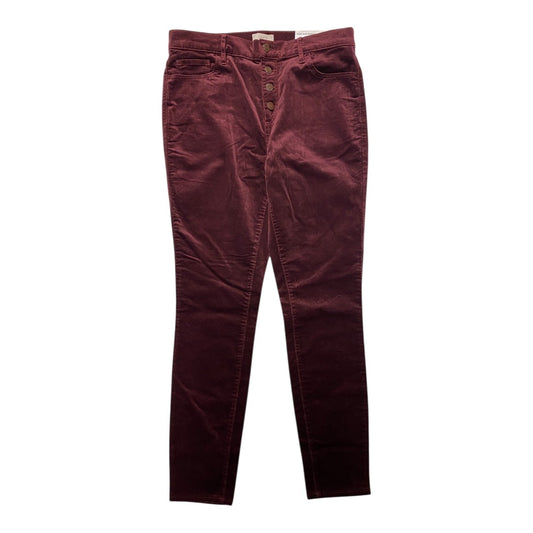 Pants Corduroy By Loft In Maroon, Size:10