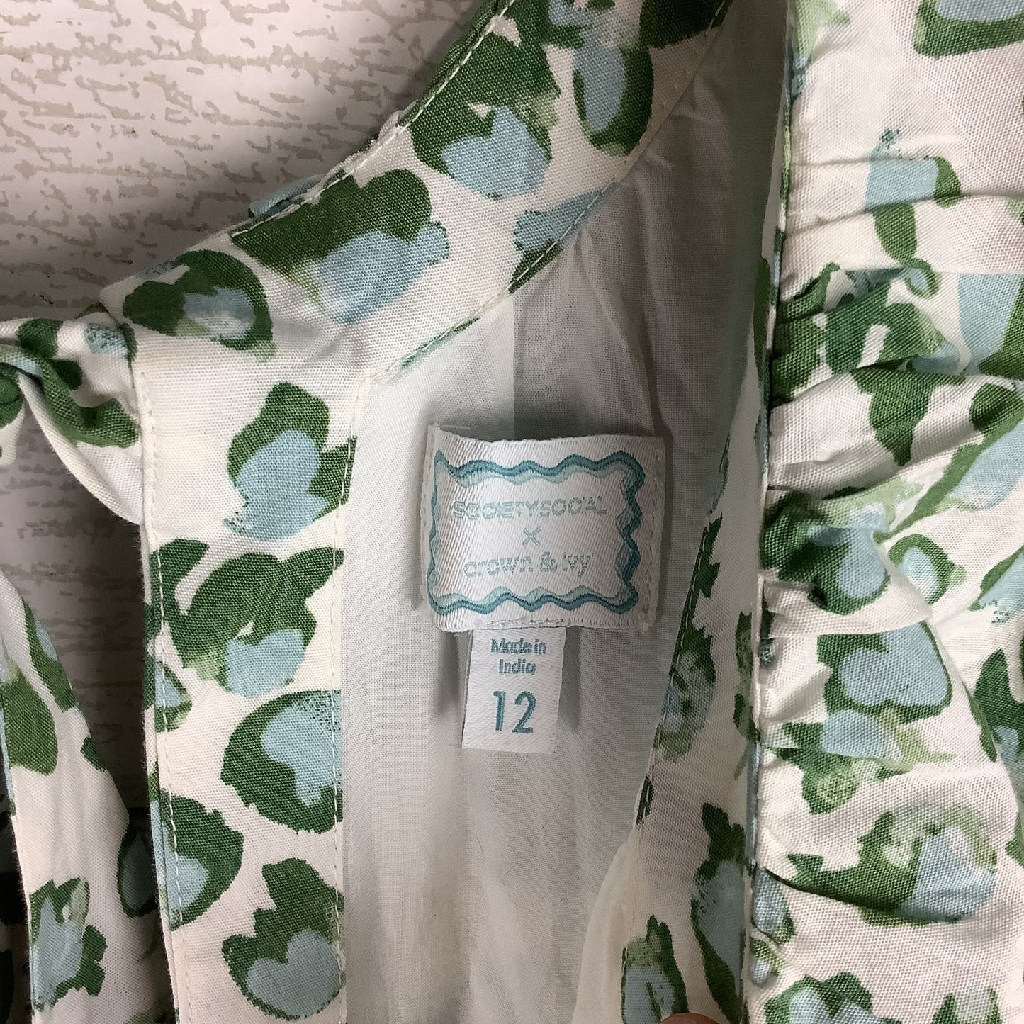 Dress Party Long By Crown And Ivy In Green & White, Size: 12