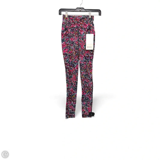 Athletic Leggings By Lululemon In Floral Print, Size: 0