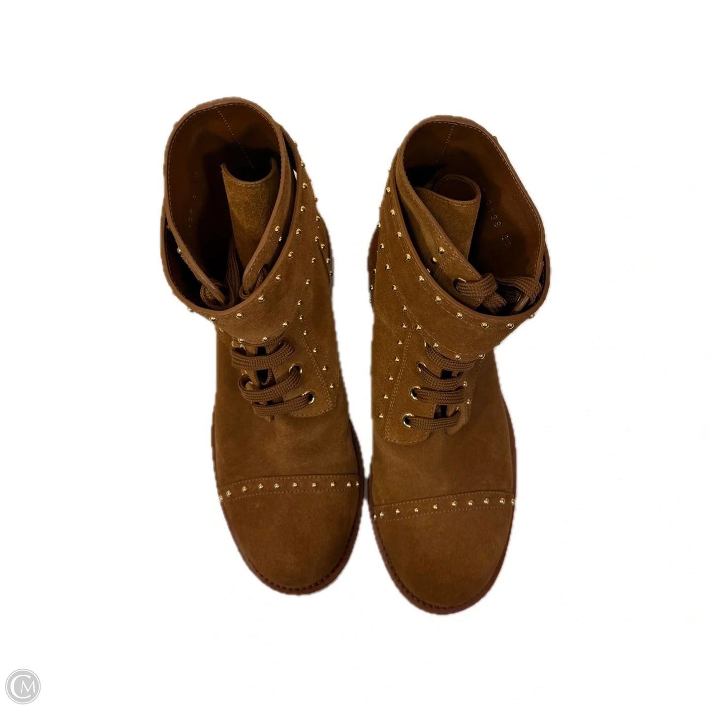 Boots Luxury Designer By Louis Vuitton In Tan, Size: 6.5