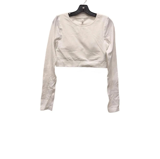 Athletic Top Long Sleeve Crewneck By Lululemon In White, Size: 10