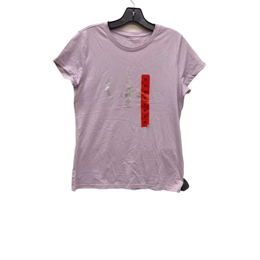 Top Short Sleeve Basic By Calvin Klein In Purple, Size: M