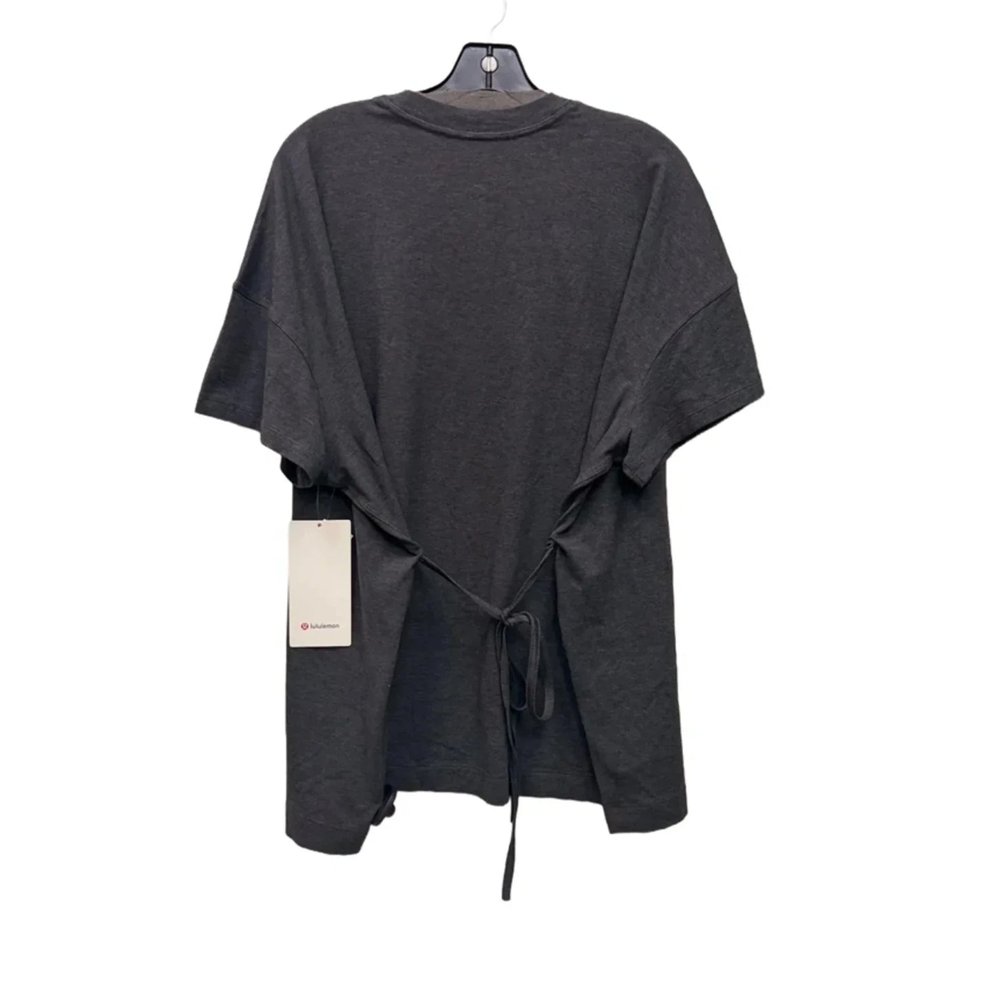 Athletic Top Short Sleeve By Lululemon In Grey, Size: 8