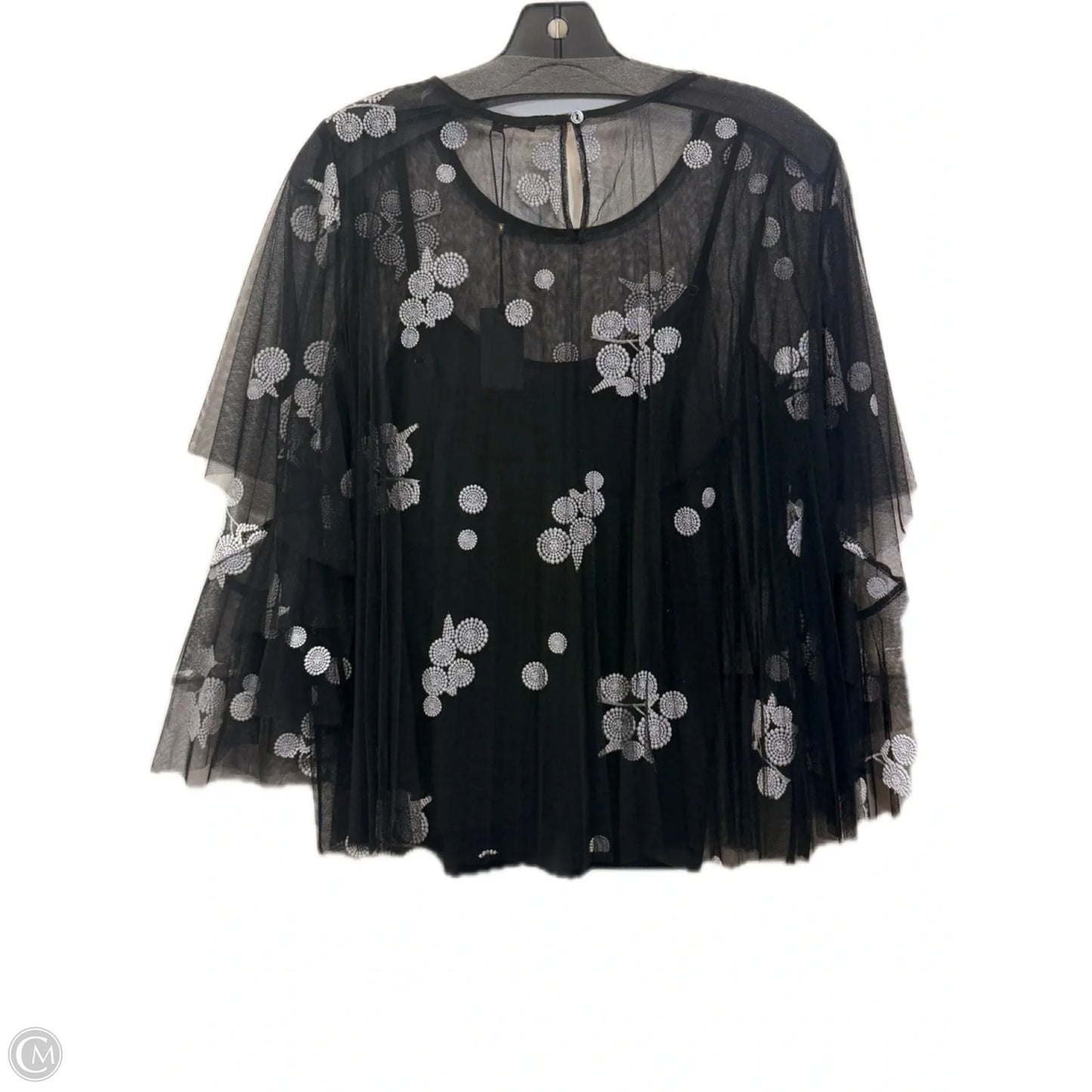 Top Long Sleeve Designer By Kobi Halperin In Black & White, Size: S