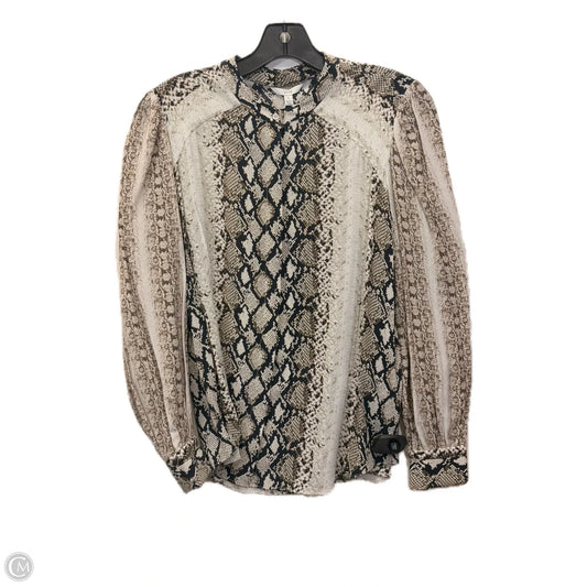 Top Long Sleeve Designer By Joie In Animal Print, Size: S