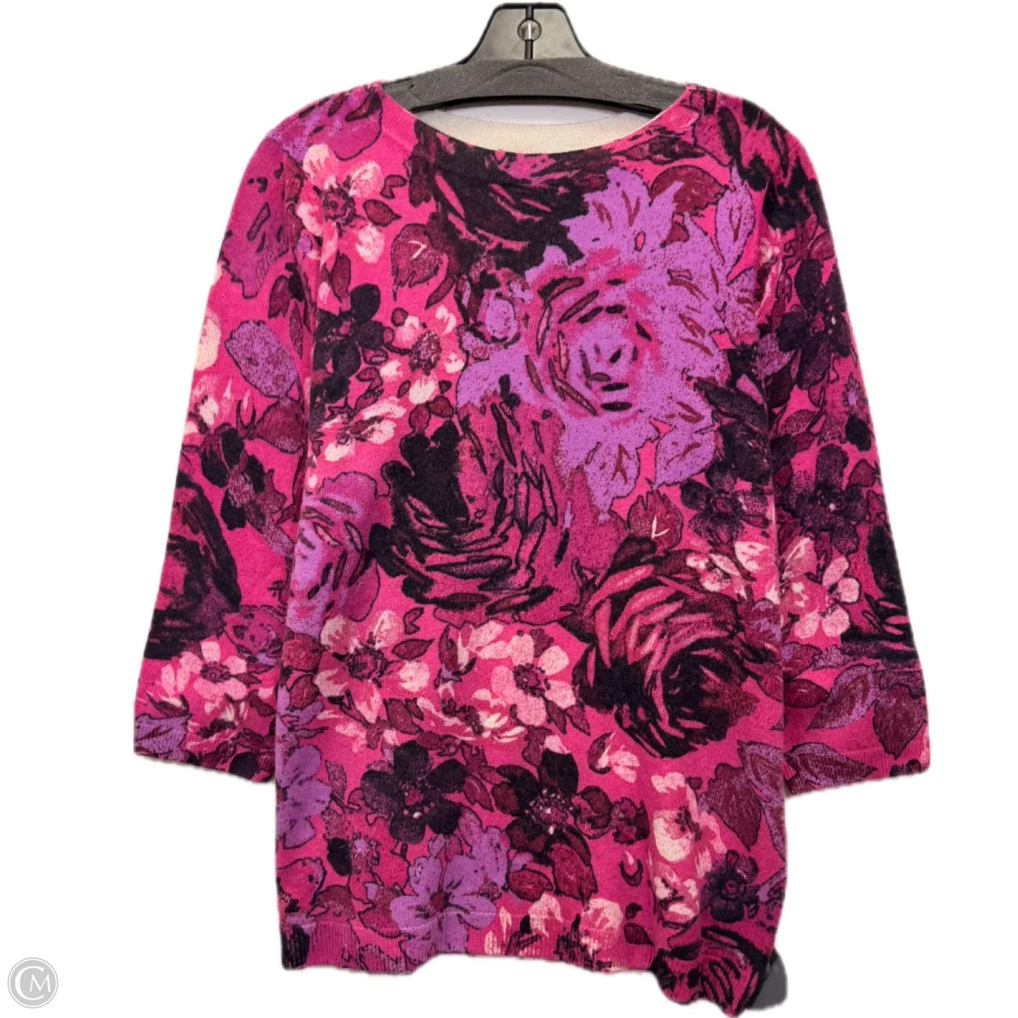 Sweater Cashmere By Talbots In Pink & Purple, Size: 0x