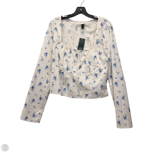 Top Long Sleeve By Wild Fable In Floral Print, Size: Xxl
