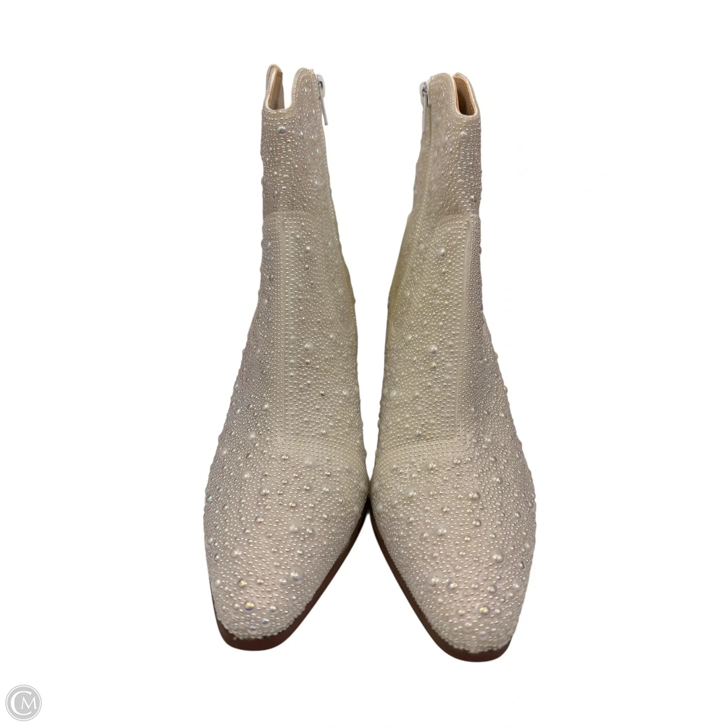 Boots Western By Betsey Johnson In Ivory, Size: 8