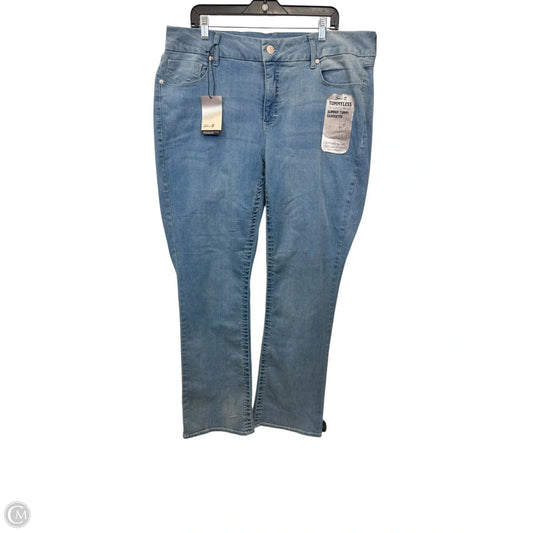 Jeans Straight By Seven 7 In Blue Denim, Size: 18