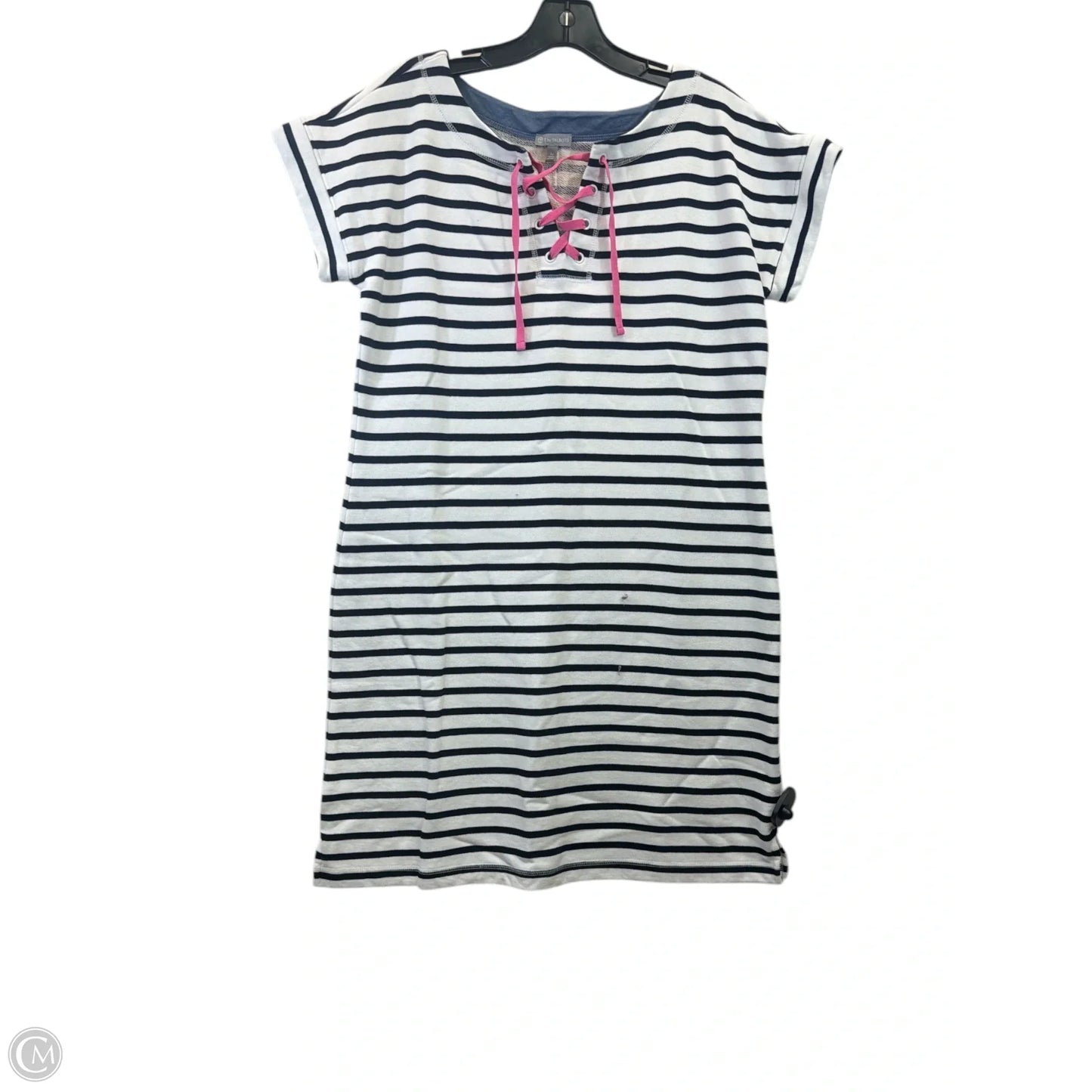 Dress Casual Midi By Talbots In Blue & White, Size: Lp