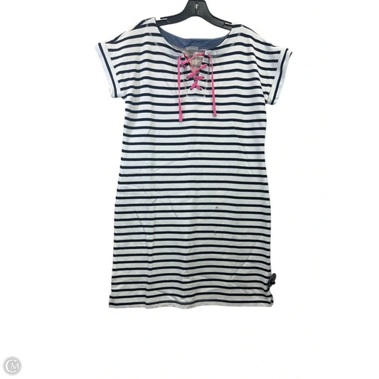 Dress Casual Midi By Talbots In Blue & White, Size: Lp