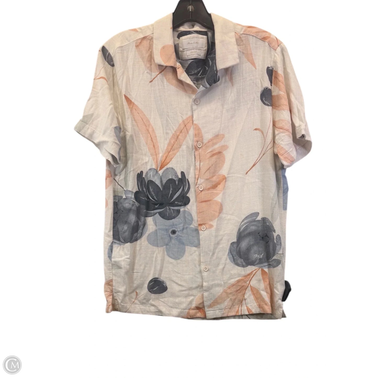 Top Short Sleeve By Porter & Ashs In Floral Print, Size: S