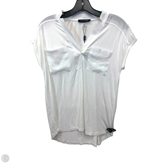 Top Short Sleeve By Cable And Gauge In White, Size: S
