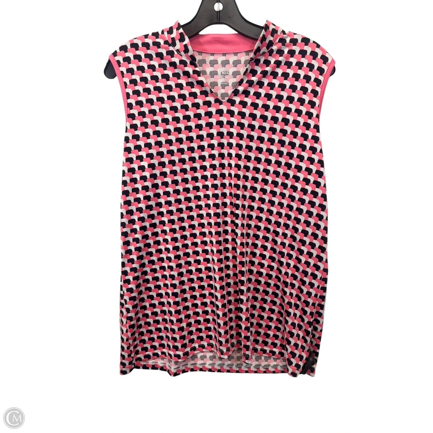 Athletic Top Short Sleeve By Tail In Black & Pink, Size: Xl