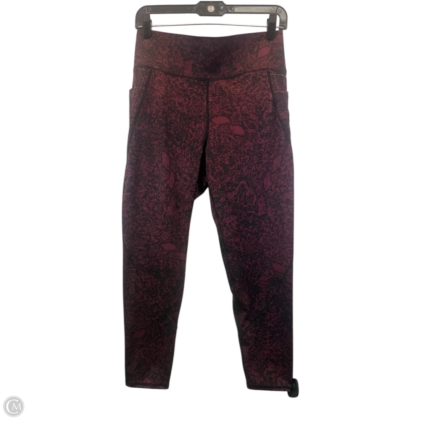 Athletic Leggings By Flx In Black & Purple, Size: L