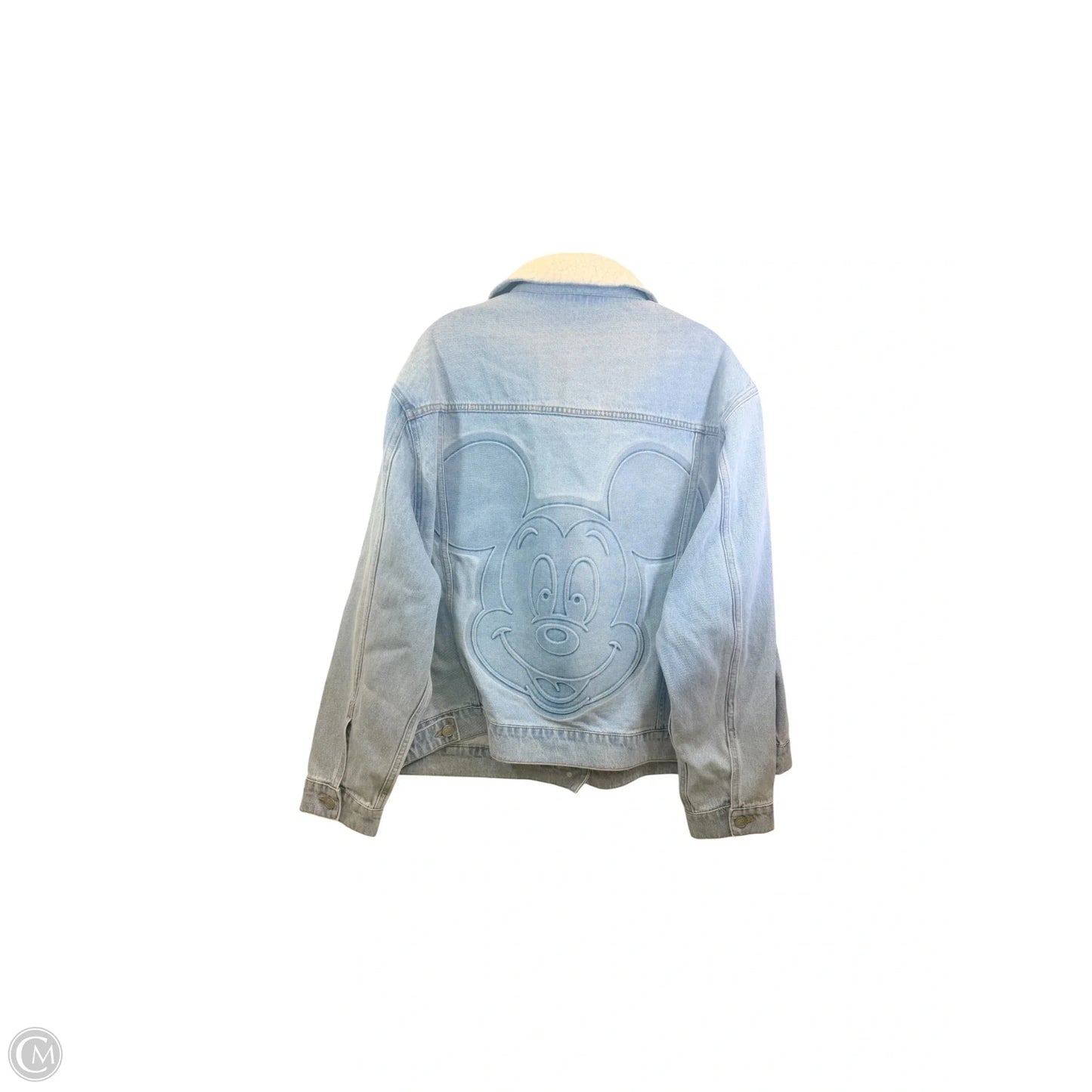 Jacket Denim By Disney In Blue & Cream, Size: 1x