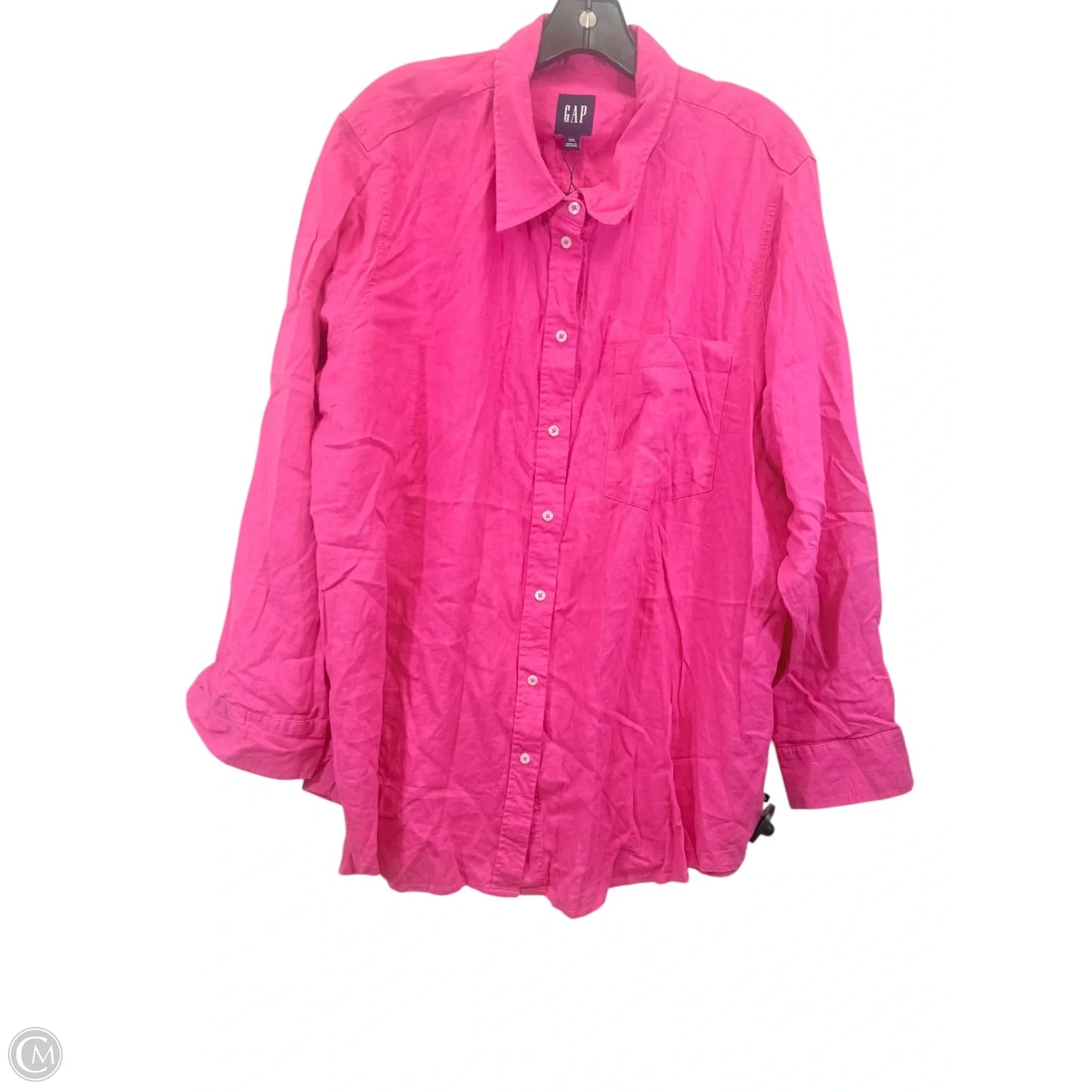 Top Long Sleeve By Gap In Pink, Size: Xxl