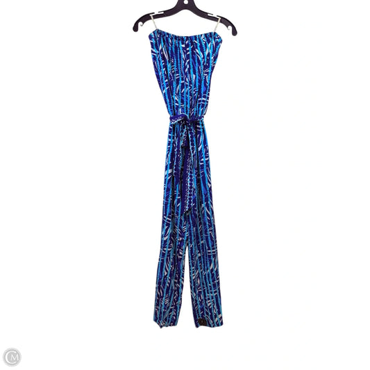 Jumpsuit Designer By Lilly Pulitzer In Blue & White, Size: S