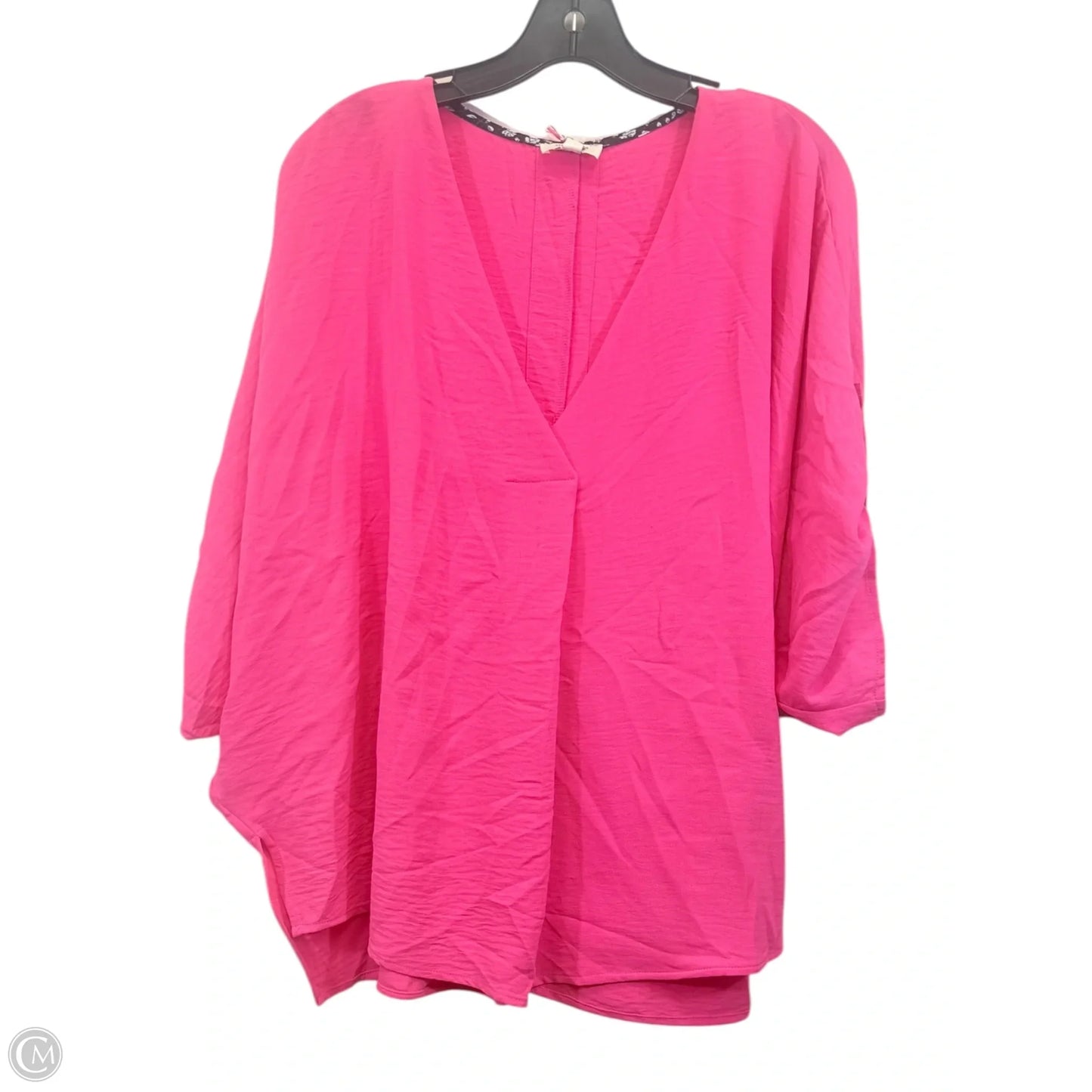 Top Short Sleeve By Umgee In Pink, Size: L